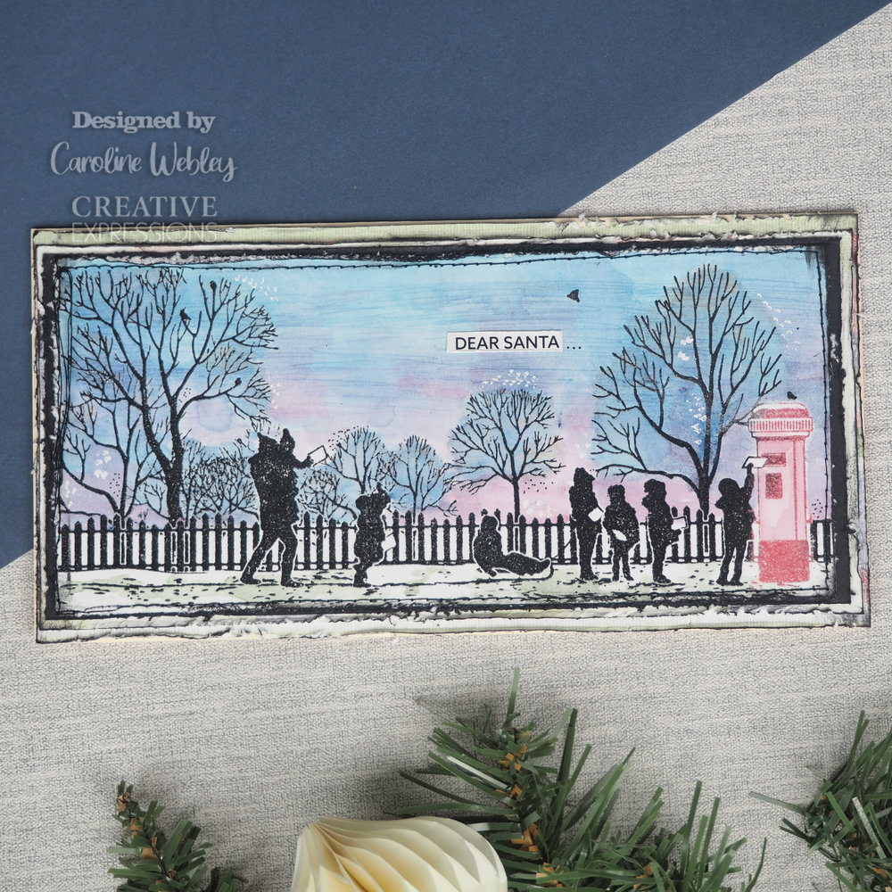 Creative Expressions Designer Boutique Rubber Stamp DL Letter To Santa (UMSDB118) (OUTLET)