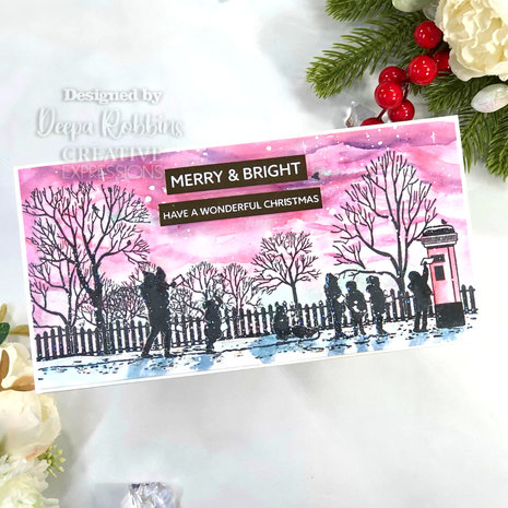 Creative Expressions Designer Boutique Rubber Stamp DL Letter To Santa (UMSDB118) (OUTLET)