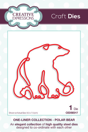 Creative Expressions Craft Dies One-liner Collection Polar Bear (CEDSE017) (OUTLET) Creative Expressions Craft Dies One-liner Collection Polar Bear (CEDSE017) (OUTLET)