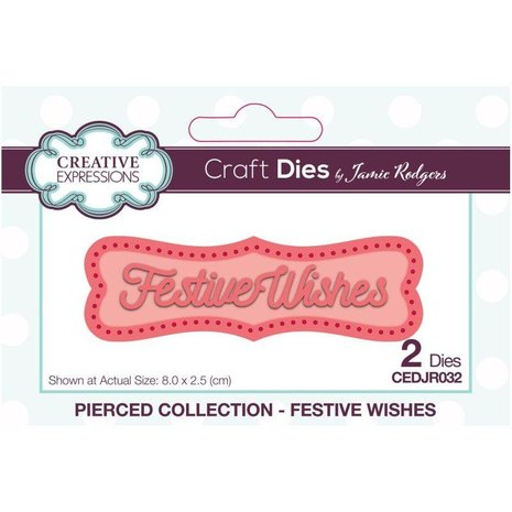 Creative Expressions Jamie Rodgers Craft Die Pierced Festive Wishes (CEDJR032) (OUTLET) Creative Expressions Jamie Rodgers Craft Die Pierced Festive Wishes (CEDJR032) (OUTLET)