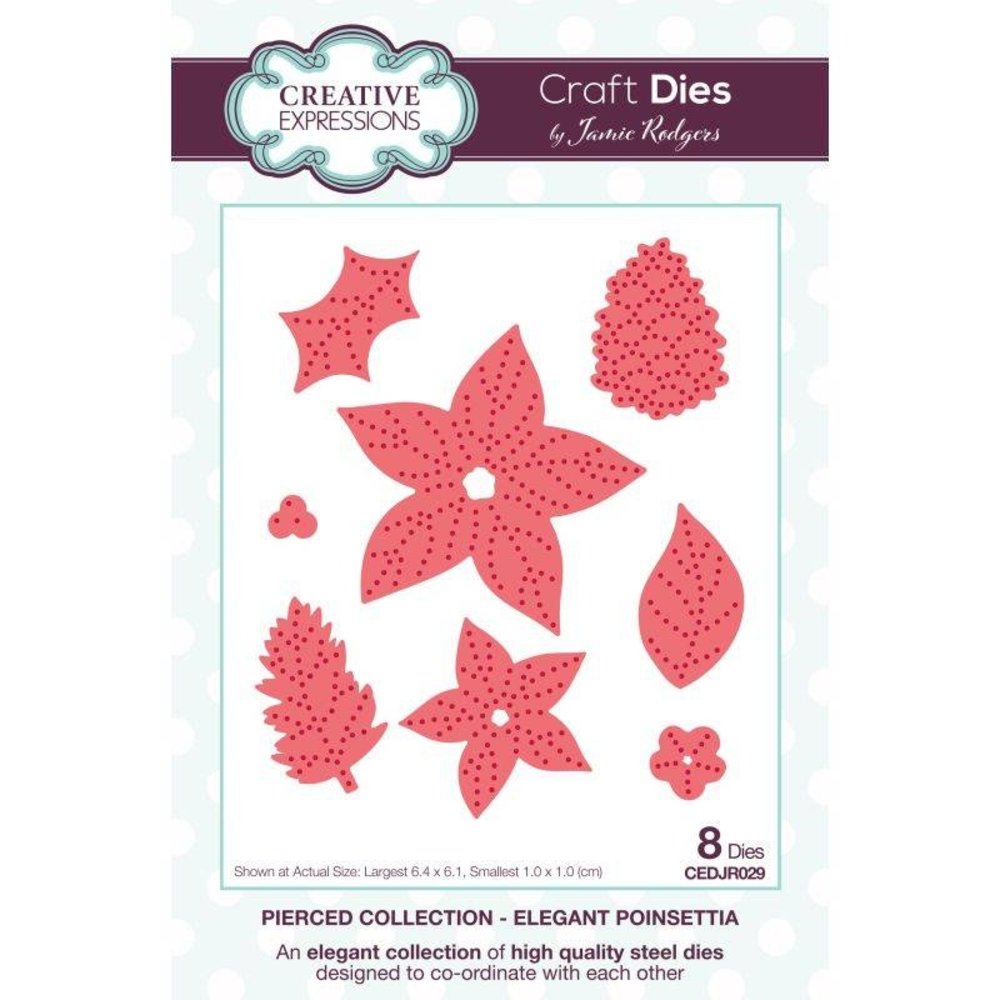 Creative Expressions Jamie Rodgers Craft Die Pierced Elegant Poinsettia (CEDJR029) (OUTLET) Creative Expressions Jamie Rodgers Craft Die Pierced Elegant Poinsettia (CEDJR029) (OUTLET)