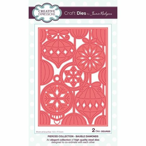 Creative Expressions Jamie Rodgers Craft Die Pierced Bauble Diamonds (CEDJR025) (OUTLET) Creative Expressions Jamie Rodgers Craft Die Pierced Bauble Diamonds (CEDJR025) (OUTLET)