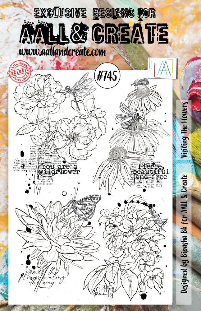 Aall and Create Stamp Set A5 Visiting The Flowers (AALL-TP-745) (DISCONTINUED) Aall and Create Stamp Set A5 Visiting The Flowers (AALL-TP-745) (DISCONTINUED)