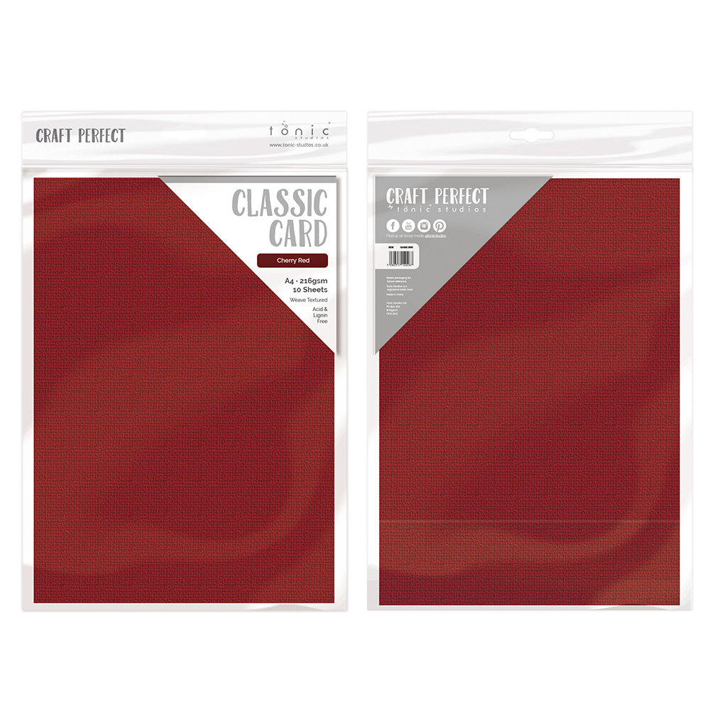 Tonic Craft Perfect Classic Card A4 Cherry Red (9076e) (DISCONTINUED) Tonic Craft Perfect Classic Card A4 Cherry Red (9076e) (DISCONTINUED)