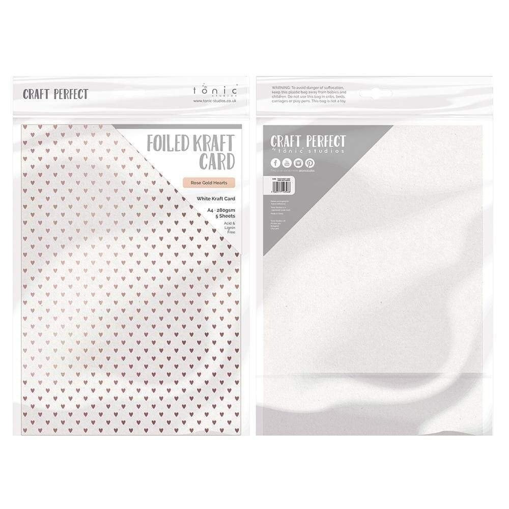 Tonic Craft Perfect Foiled Kraft Card A4 Rose Gold Hearts (9346E) (DISCONTINUED) Tonic Craft Perfect Foiled Kraft Card A4 Rose Gold Hearts (9346E) (DISCONTINUED)