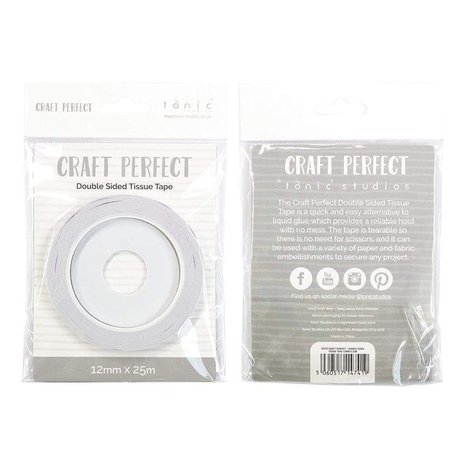 Tonic Craft Perfect Double Sided Tissue Tape White (12mmx25m) (9741e) (DISCONTINUED) Tonic Craft Perfect Double Sided Tissue Tape White (12mmx25m) (9741e) (DISCONTINUED)