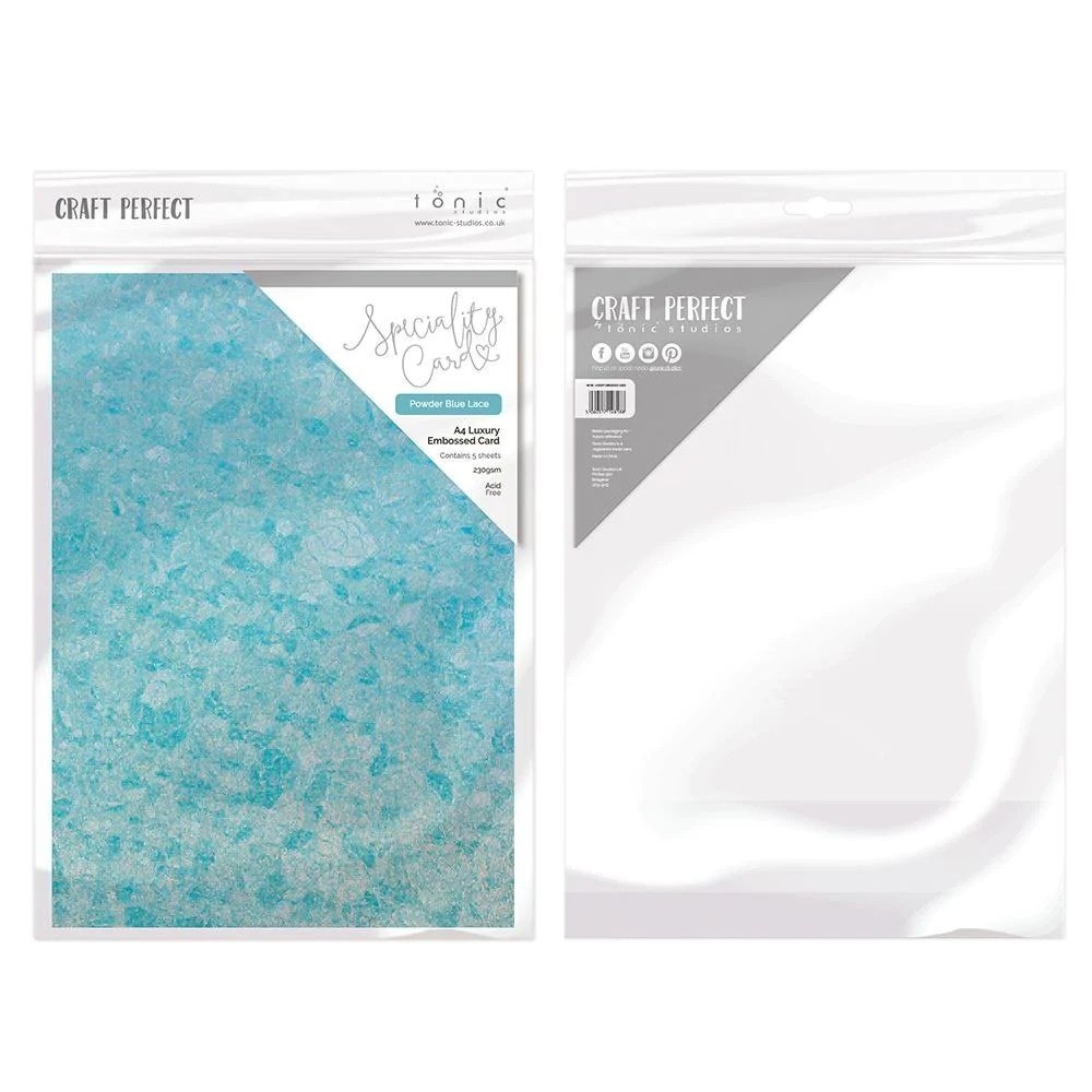 Tonic Craft Perfect Speciality Card A4 Powder Lace Blue (9837e) (DISCONTINUED) Tonic Craft Perfect Speciality Card A4 Powder Lace Blue (9837e) (DISCONTINUED)