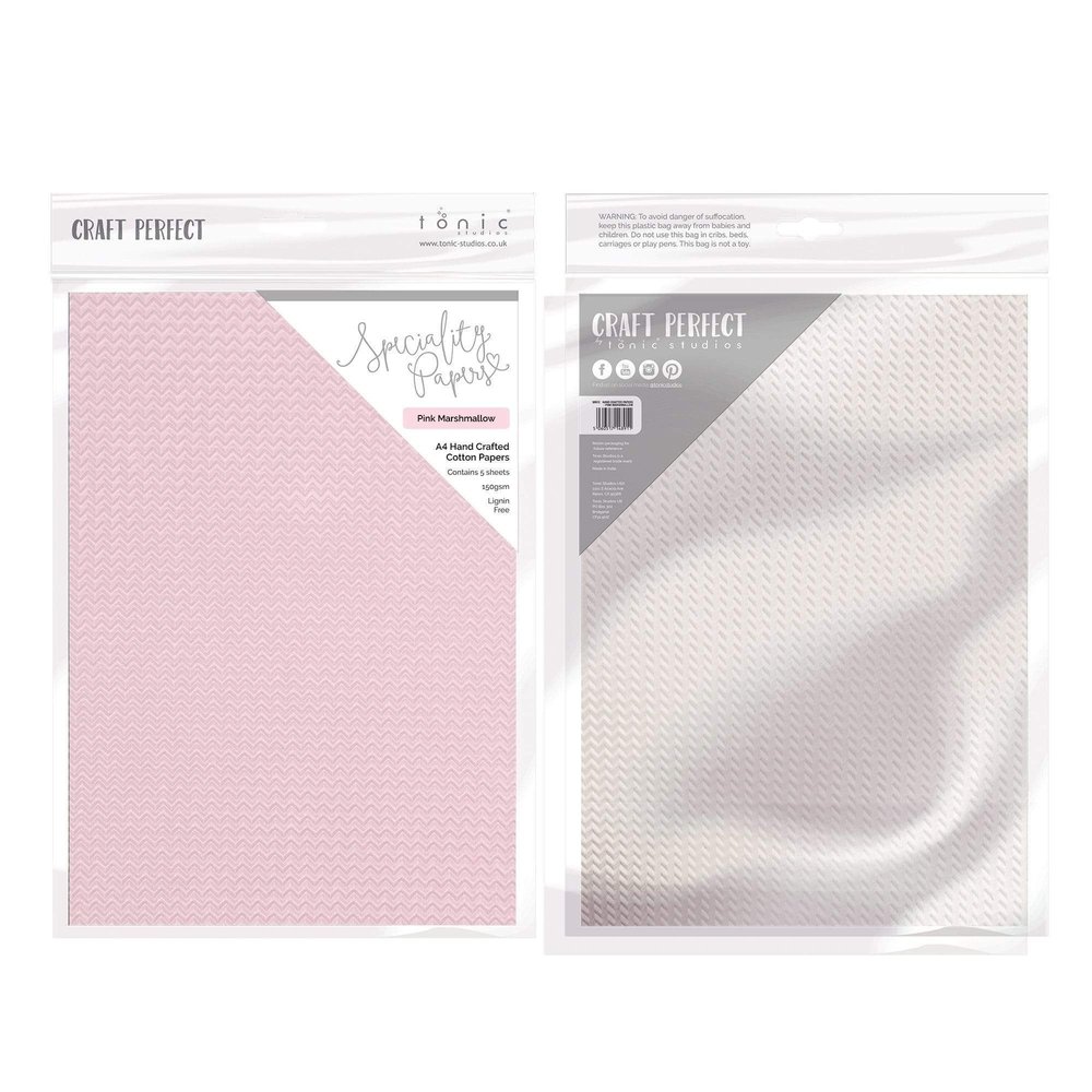 Tonic Craft Perfect Speciality Papers A4 Marshmallow Pink (9891e) (DISCONTINUED) Tonic Craft Perfect Speciality Papers A4 Marshmallow Pink (9891e) (DISCONTINUED)