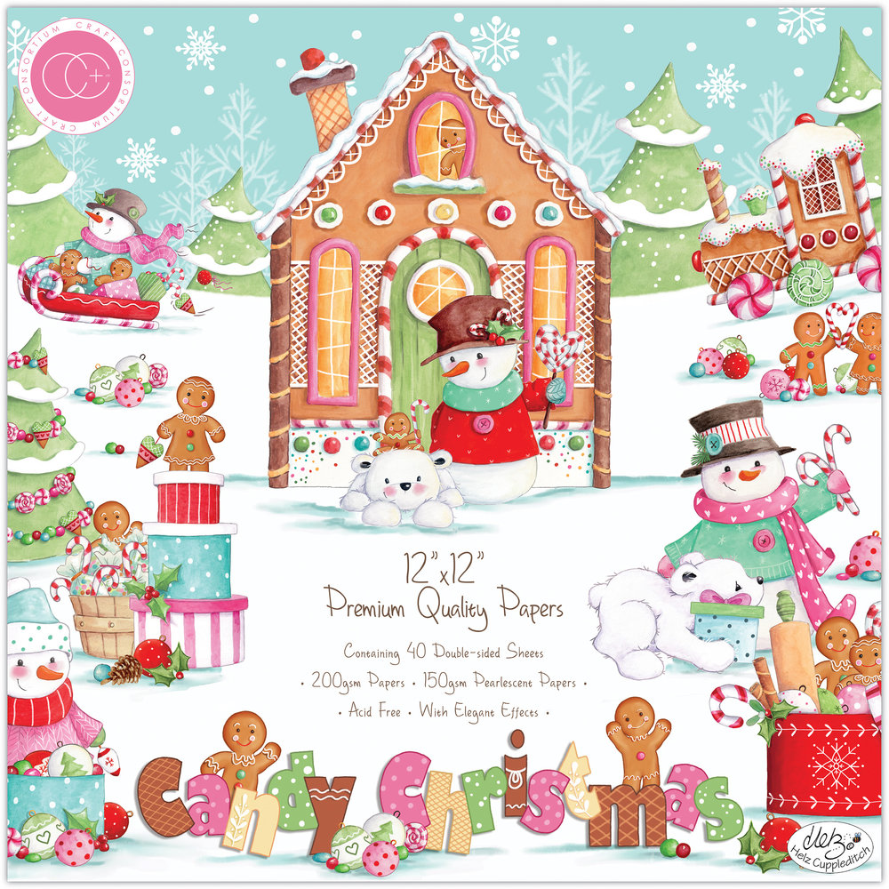 Craft Consortium Candy Christmas 12x12 Inch Paper Pad (CCPPAD037) (DISCONTINUED)
