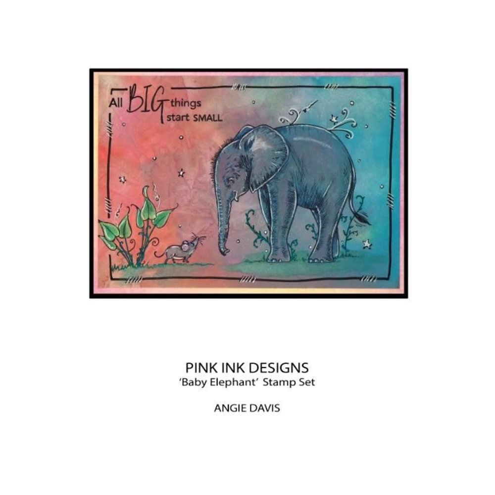 Pink Ink Designs Baby Elephant A5 Clear Stamp (PI183) (OUTLET) Pink Ink Designs Baby Elephant A5 Clear Stamp (PI183) (OUTLET)