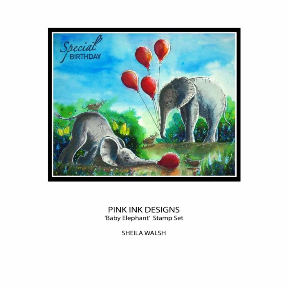 Pink Ink Designs Baby Elephant A5 Clear Stamp (PI183) (OUTLET) Pink Ink Designs Baby Elephant A5 Clear Stamp (PI183) (OUTLET)