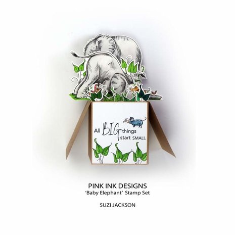 Pink Ink Designs Baby Elephant A5 Clear Stamp (PI183) (OUTLET) Pink Ink Designs Baby Elephant A5 Clear Stamp (PI183) (OUTLET)