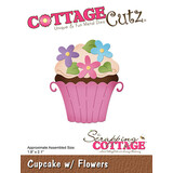 Scrapping Cottage Cupcake w/ Flowers (CC-1014) (OUTLET)