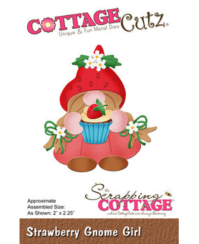 Scrapping Cottage Strawberry Gnome Girl (CC-1034) (OUTLET)