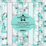 Paper Favourites Turquoise Floral 12x12 Inch Paper Pack (PF413) (DISCONTINUED)