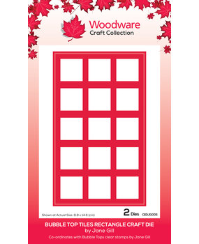 Woodware Bubble Top Tiles Rectangle Craft Die (CEDJG005) (OUTLET) Woodware Bubble Top Tiles Rectangle Craft Die (CEDJG005) (OUTLET)