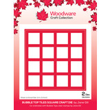 Woodware Bubble Top Tiles Square Craft Die (CEDJG004) (OUTLET)