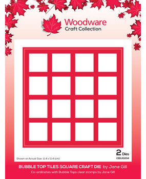 Woodware Bubble Top Tiles Square Craft Die (CEDJG004) (OUTLET) Woodware Bubble Top Tiles Square Craft Die (CEDJG004) (OUTLET)
