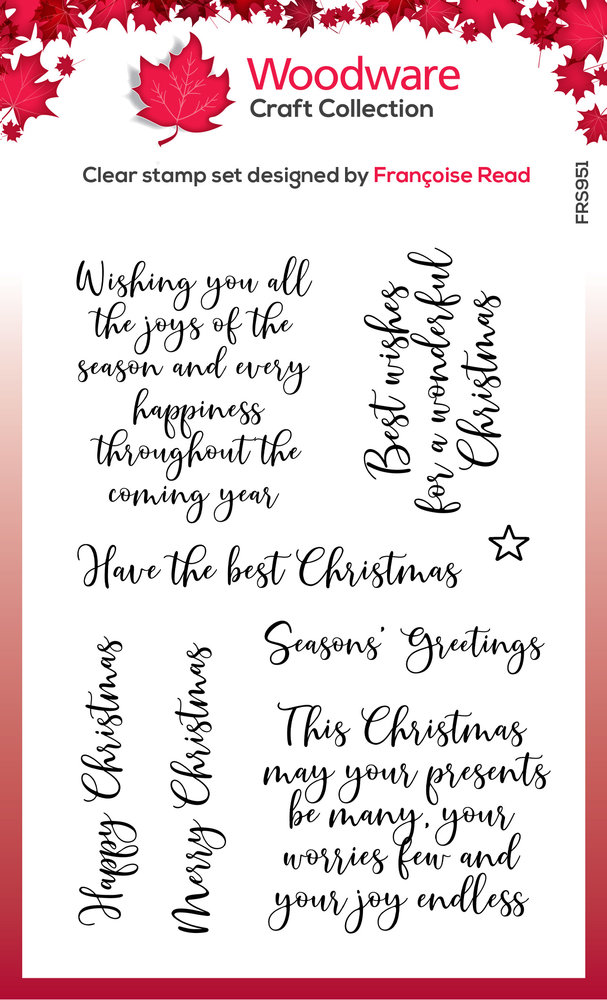 Woodware Loving Christmas Clear Stamps (FRS951) (OUTLET) Woodware Loving Christmas Clear Stamps (FRS951) (OUTLET)
