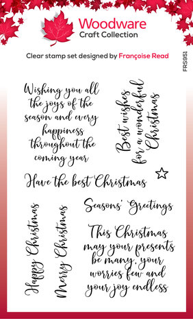Woodware Loving Christmas Clear Stamps (FRS951) (OUTLET) Woodware Loving Christmas Clear Stamps (FRS951) (OUTLET)