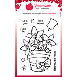 Woodware Potted Poinsettias Clear Stamps (FRS950) (OUTLET)
