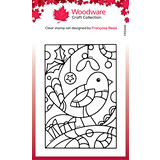 Woodware Robin Panel Clear Stamps (FRS946) (OUTLET)
