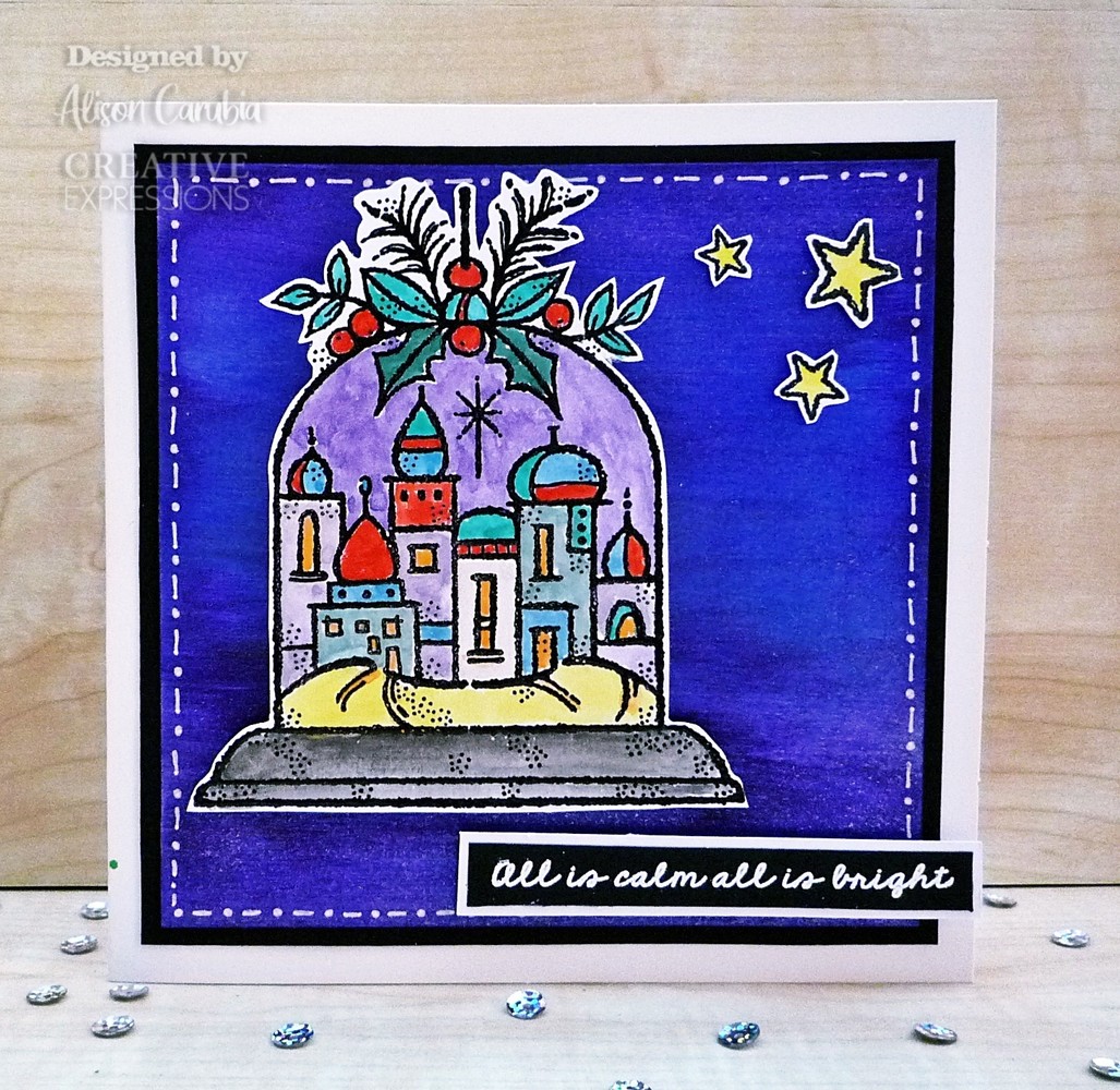Woodware Silent Night Globe Clear Stamps (FRS943) (OUTLET) Woodware Silent Night Globe Clear Stamps (FRS943) (OUTLET)