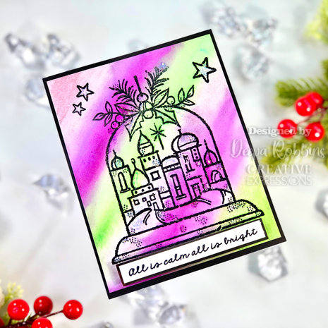Woodware Silent Night Globe Clear Stamps (FRS943) (OUTLET) Woodware Silent Night Globe Clear Stamps (FRS943) (OUTLET)