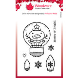Woodware Snowman Light Bulb Clear Stamps (FRM046) (OUTLET)