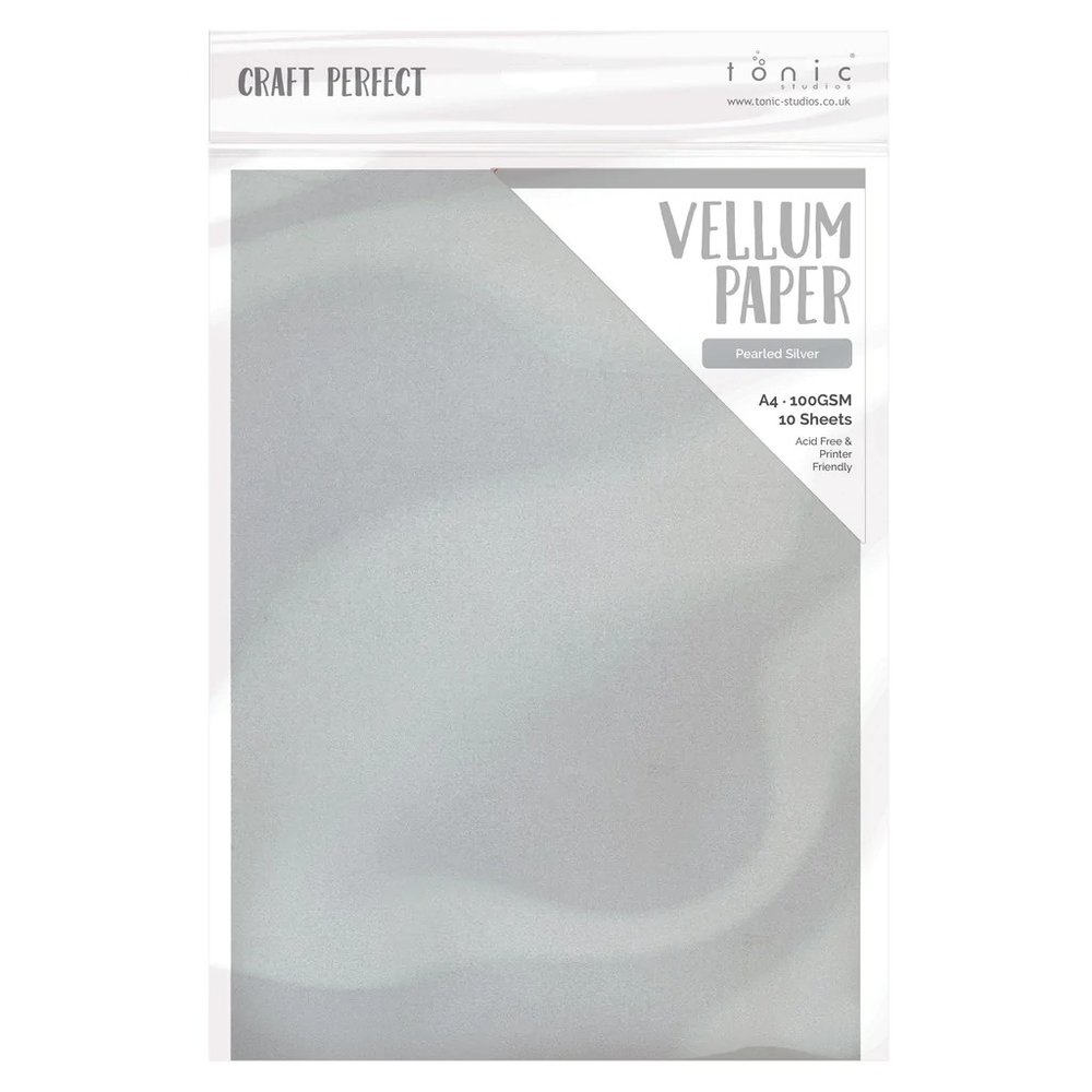 Tonic Craft Perfect Pearled Silver A4 Vellum Paper (9998E) (DISCONTINUED) Tonic Craft Perfect Pearled Silver A4 Vellum Paper (9998E) (DISCONTINUED)