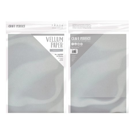 Tonic Craft Perfect Pearled Silver A4 Vellum Paper (9998E) (DISCONTINUED) Tonic Craft Perfect Pearled Silver A4 Vellum Paper (9998E) (DISCONTINUED)