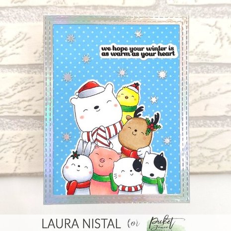 Picket Fence Studios An Animal Crackers Christmas Hello 4x4 Inch Clear Stamps (AC-100) (OUTLET) Picket Fence Studios An Animal Crackers Christmas Hello 4x4 Inch Clear Stamps (AC-100) (OUTLET)