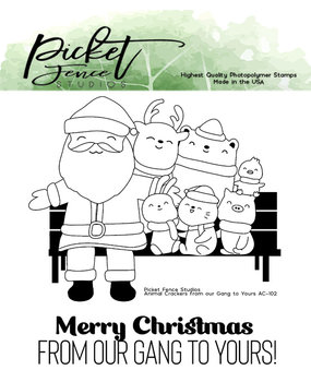 Picket Fence Studios Animal Crackers from our Gang to Yours 4x4 Inch Clear Stamps (AC-102) (OUTLET)