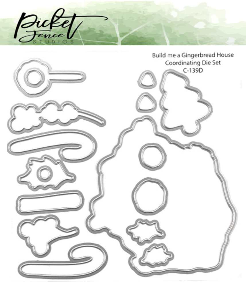 Picket Fence Studios Build me a Gingerbread House 6x6 Inch Metal Dies (C-139D) (OUTLET) Picket Fence Studios Build me a Gingerbread House 6x6 Inch Metal Dies (C-139D) (OUTLET)