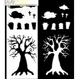 Picket Fence Studios Welcome to the Graveyard 4x10 Inch Blending Stencil (SC-312) (OUTLET)