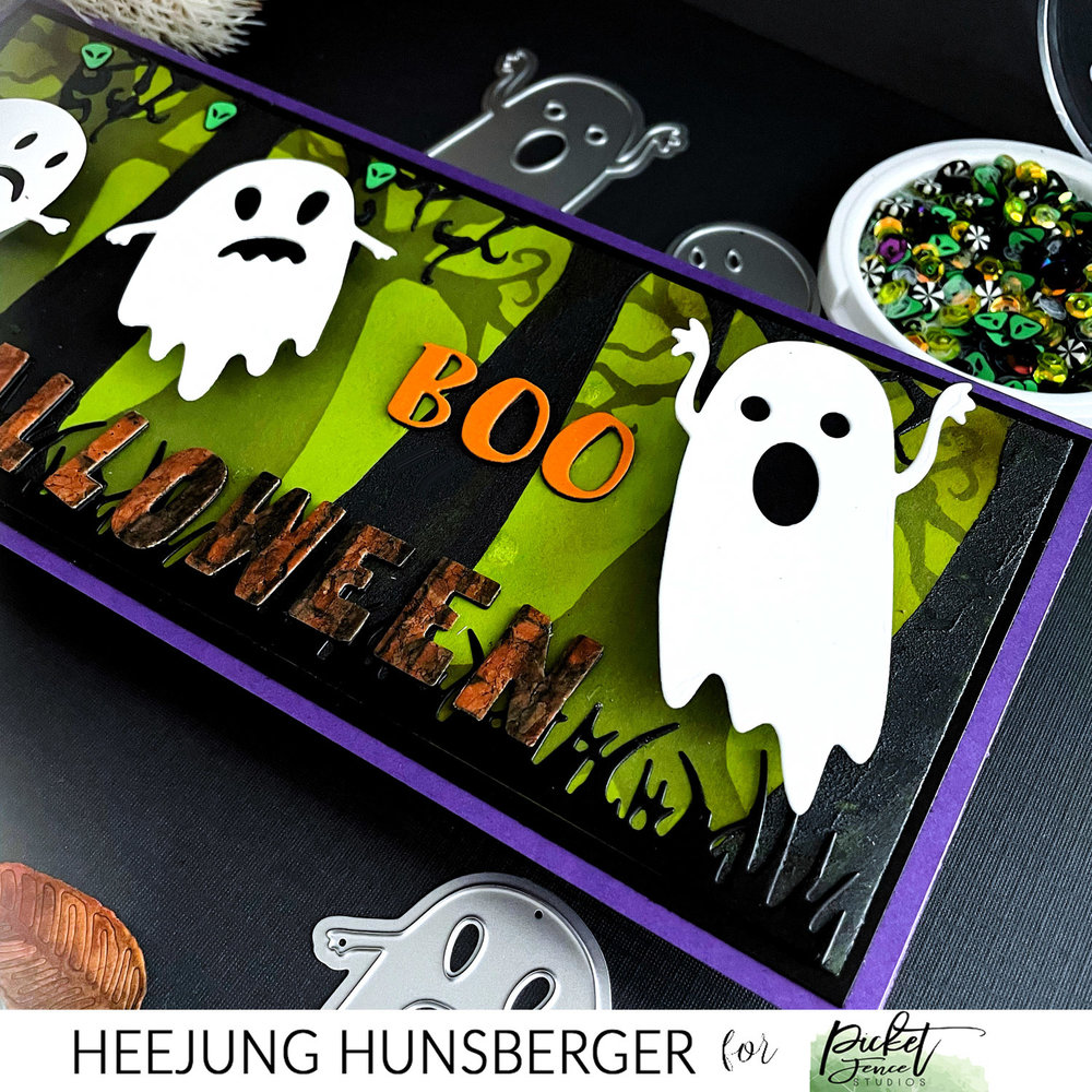 Picket Fence Studios Welcome to the Graveyard 4x10 Inch Blending Stencil (SC-312) (OUTLET)