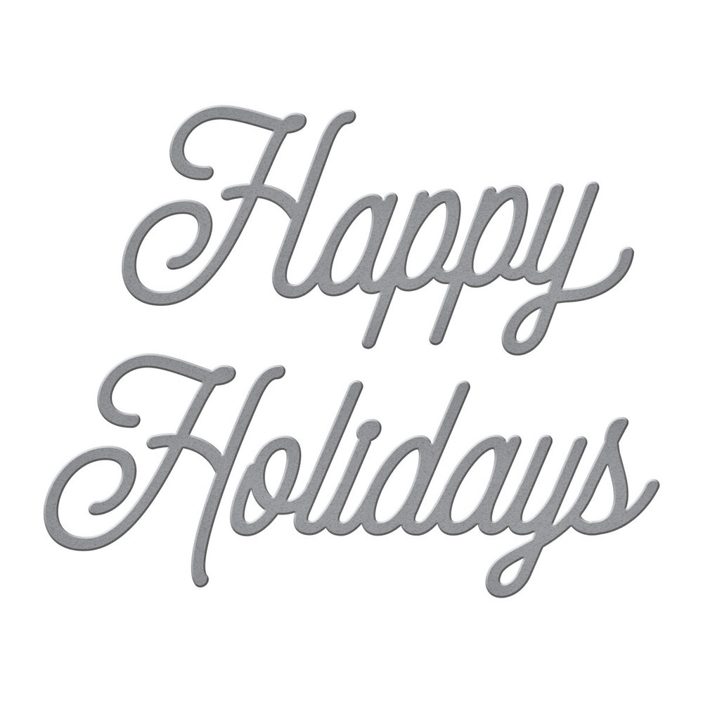 Spellbinders Classic Happy Holidays Etched Dies (S1-096) (OUTLET)