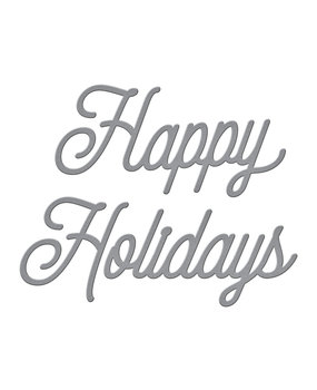 Spellbinders Classic Happy Holidays Etched Dies (S1-096) (OUTLET)