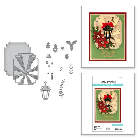 Spellbinders Holiday Label Motifs Etched Dies (S4-1239) (OUTLET)