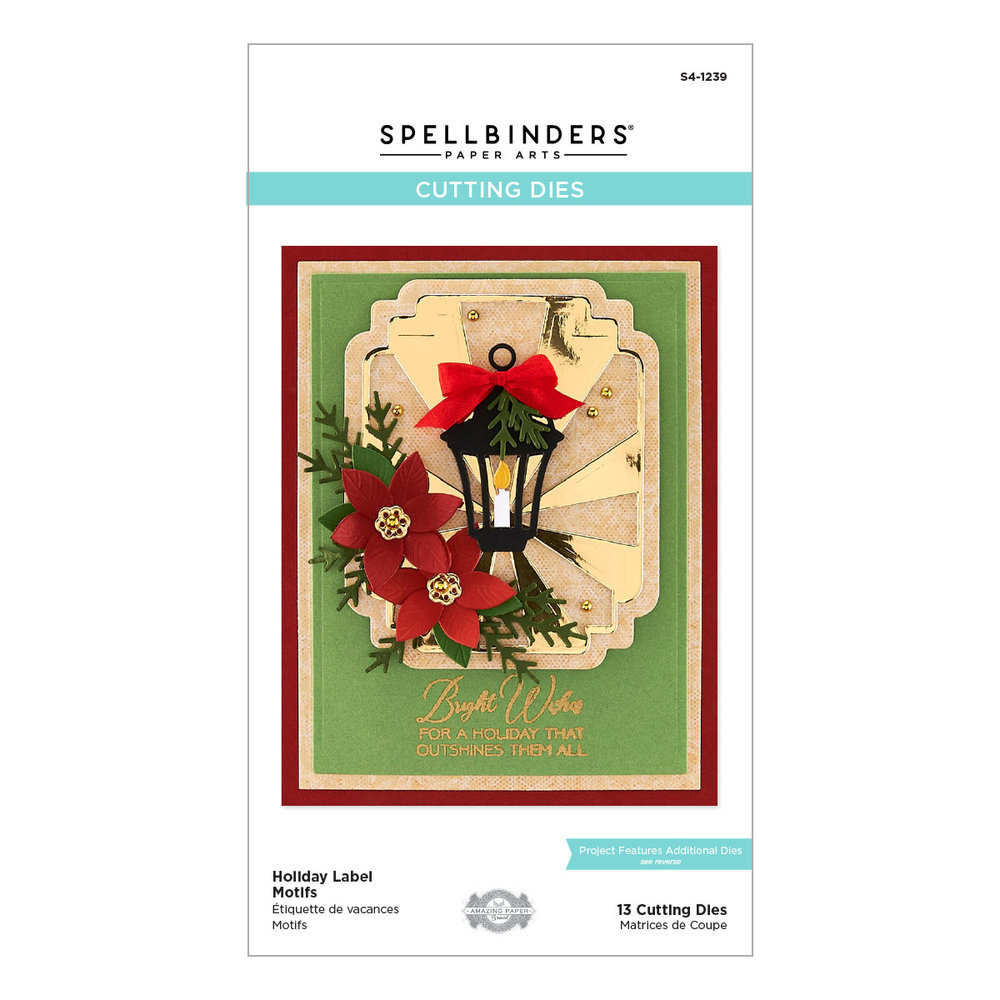 Spellbinders Holiday Label Motifs Etched Dies (S4-1239) (OUTLET)