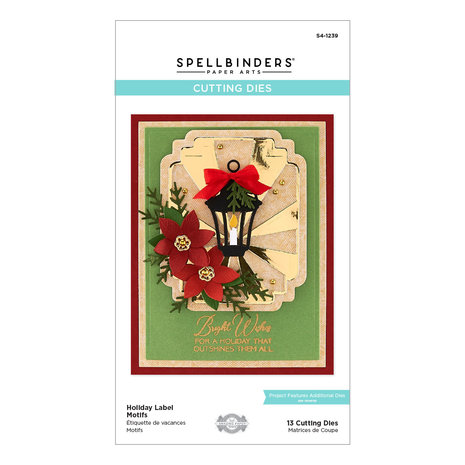 Spellbinders Holiday Label Motifs Etched Dies (S4-1239) (OUTLET)