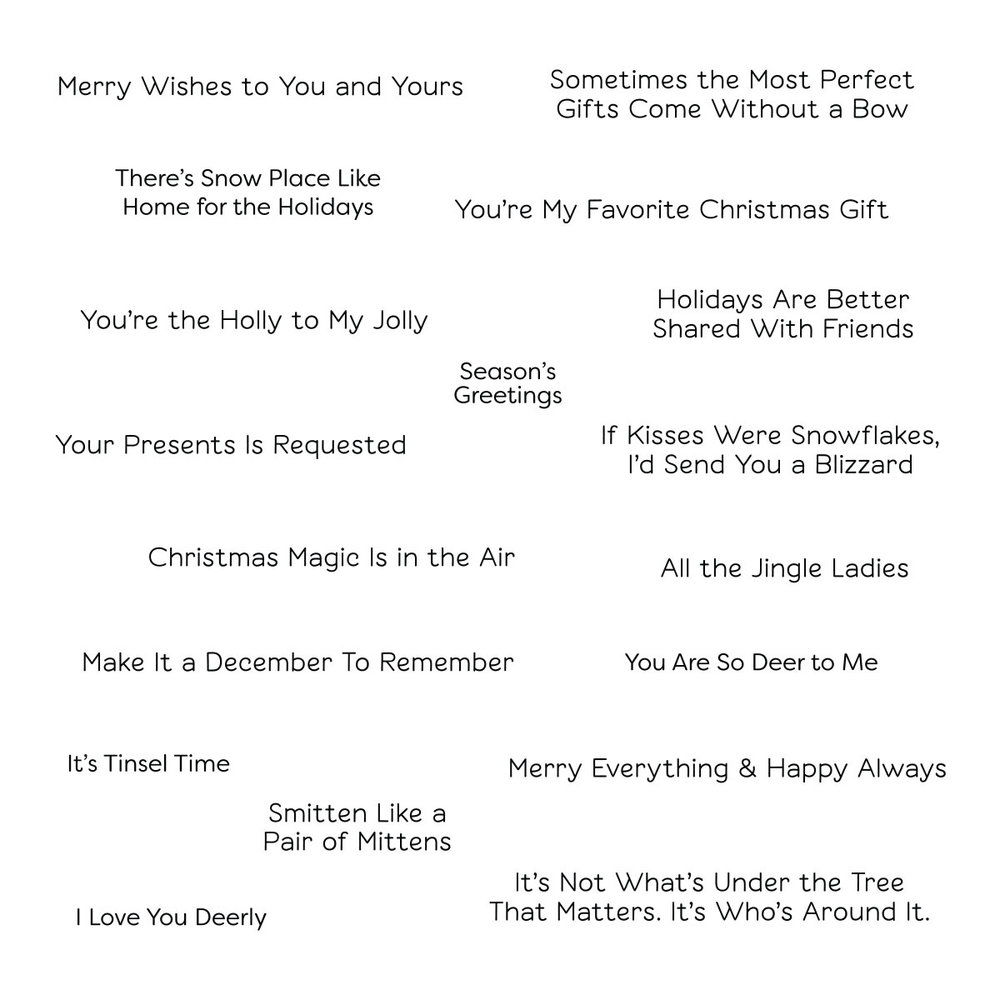 Spellbinders Dancin' Holiday Sentiments Clear Stamp (STP-131) (OUTLET) Spellbinders Dancin' Holiday Sentiments Clear Stamp (STP-131) (OUTLET)