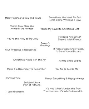 Spellbinders Dancin' Holiday Sentiments Clear Stamp (STP-131) (OUTLET)