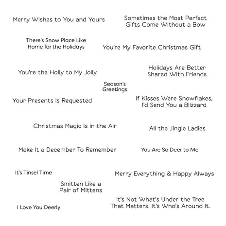 Spellbinders Dancin' Holiday Sentiments Clear Stamp (STP-131) (OUTLET) Spellbinders Dancin' Holiday Sentiments Clear Stamp (STP-131) (OUTLET)