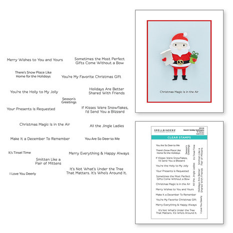 Spellbinders Dancin' Holiday Sentiments Clear Stamp (STP-131) (OUTLET) Spellbinders Dancin' Holiday Sentiments Clear Stamp (STP-131) (OUTLET)