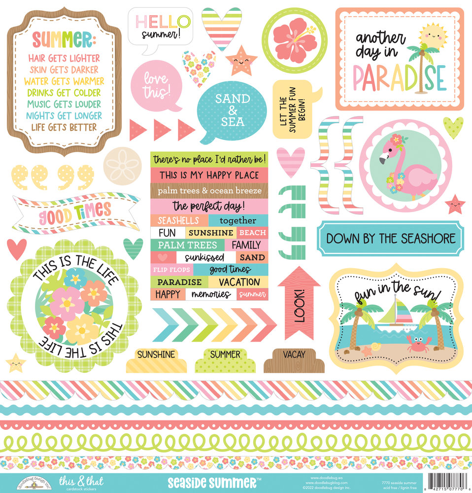 Doodlebug Design Seaside Summer This & That Stickers (7770) (DISCONTINUED) Doodlebug Design Seaside Summer This & That Stickers (7770) (DISCONTINUED)
