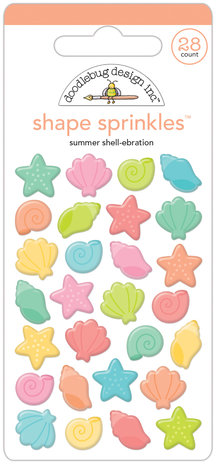 Doodlebug Design Summer Shell-ebration Shape Sprinkles (7747) (DISCONTINUED)