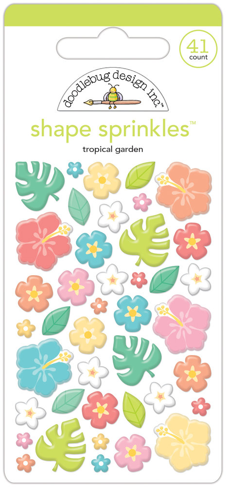 Doodlebug Design Tropical Garden Shape Sprinkles (7748) (DISCONTINUED)