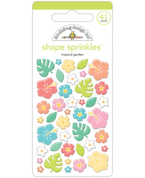 Doodlebug Design Tropical Garden Shape Sprinkles (7748) (DISCONTINUED)