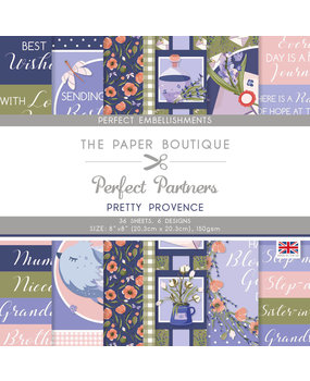 The Paper Boutique Perfect Partners Pretty Provence 8x8 Inch Embellishment Pad (PB1901) (OUTLET)